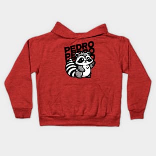 Pedro P Techno Dancing Raccoon Kids Hoodie